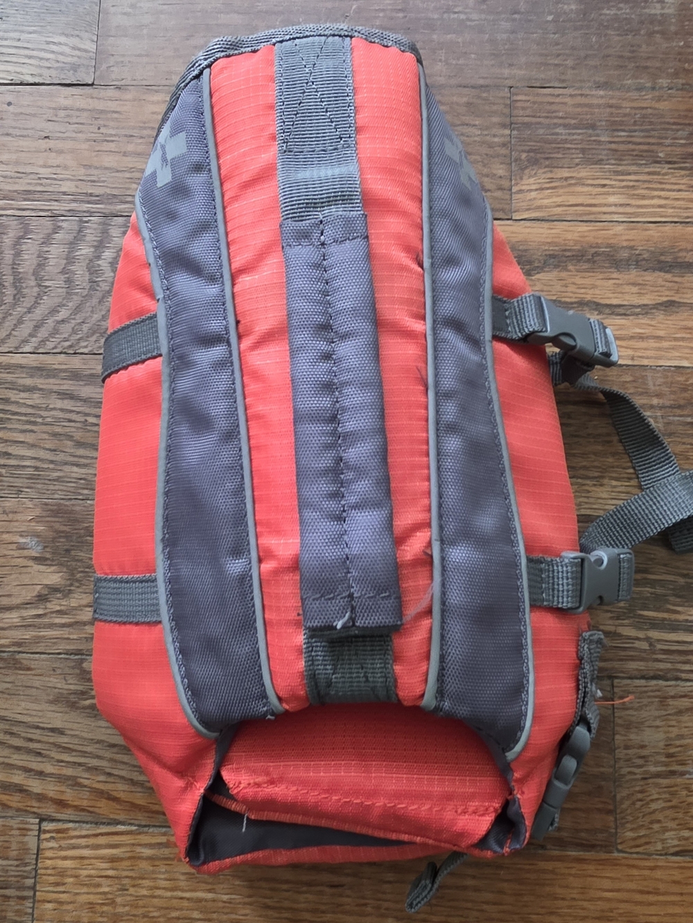 Red & Gray Xsmall Dog Life Jacket Quick Release Adjustable Straps
